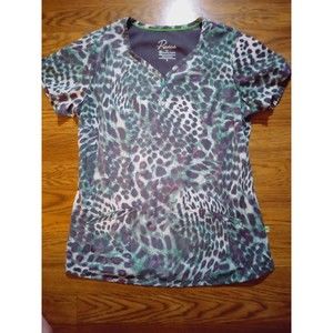 Healing Hands 2218 Premiere Isabel V-Neck Scrub Top Forest Sage Sz S Pockets